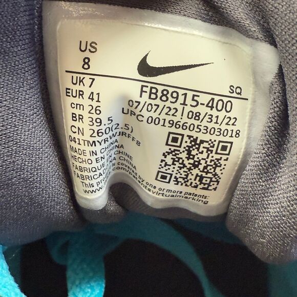 Nike Air Max 1 PRM Corduroy Baltic Blue/Sail White Men’s size 8 - Picture 11 of 11